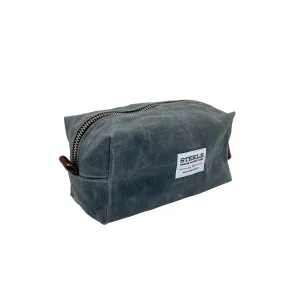 Steele Dopp Kit | Waxed Briquette Canvas with Brown Leather | Steele Canvas Basket Corp.