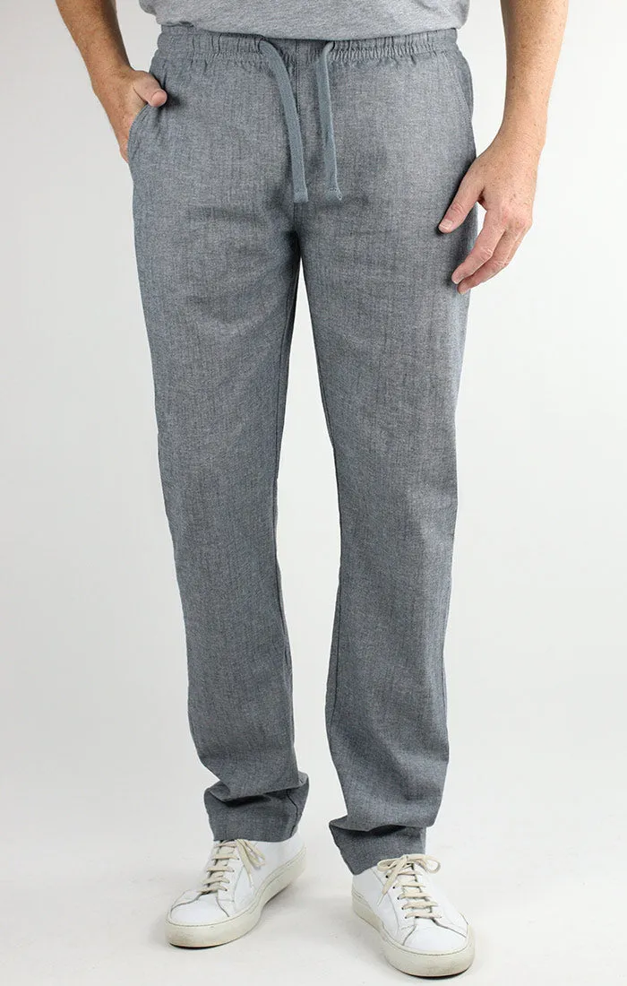 Stretch Chambray Pull On Pant