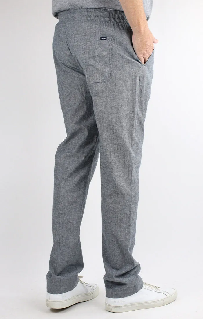 Stretch Chambray Pull On Pant