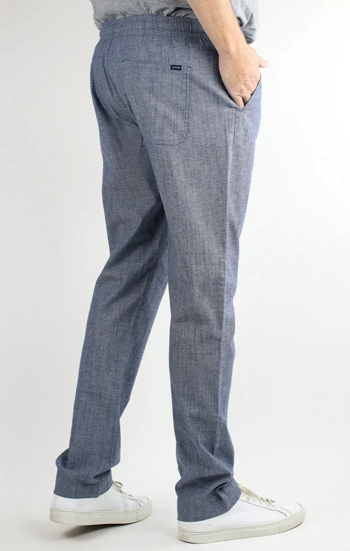 Stretch Chambray Pull On Pant