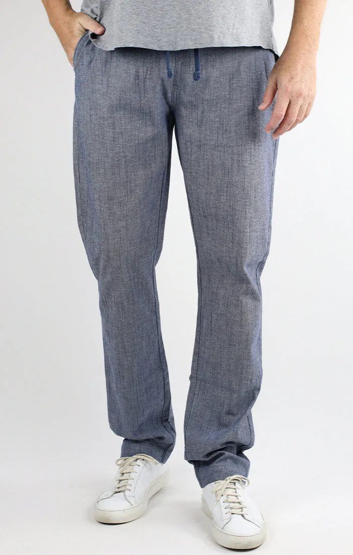 Stretch Chambray Pull On Pant