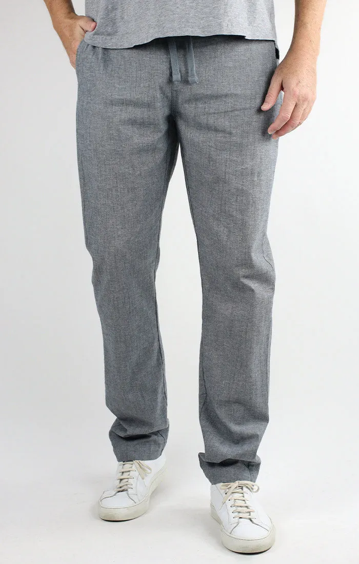 Stretch Chambray Pull On Pant