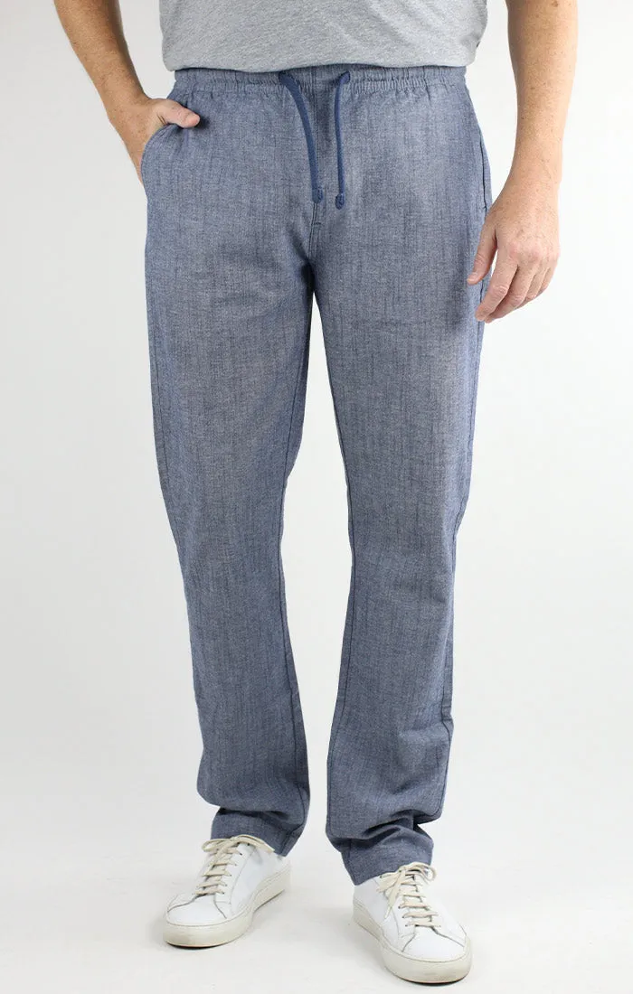 Stretch Chambray Pull On Pant