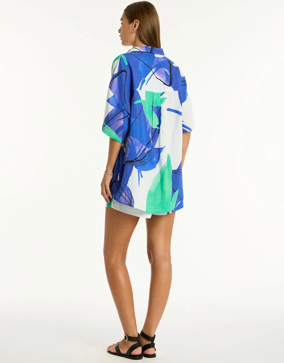 Sublime Aloha Beach Shirt - Cobalt