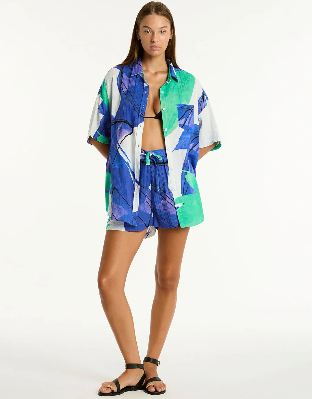 Sublime Aloha Beach Shirt - Cobalt