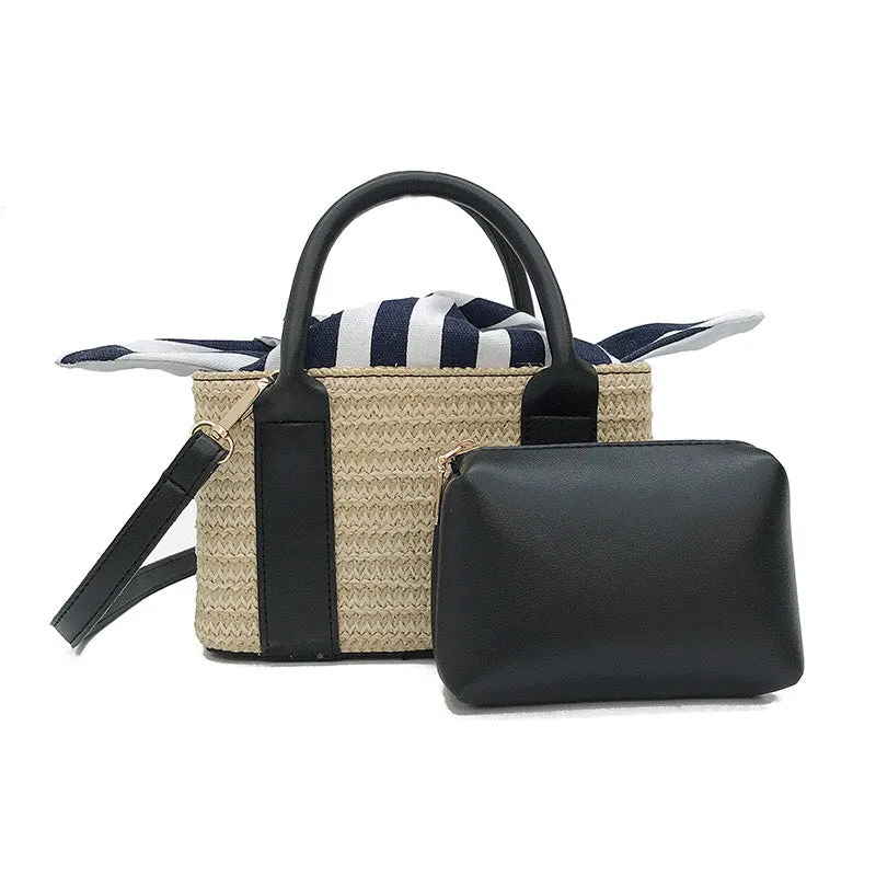 Summer Beach Straw Handbag and Purse