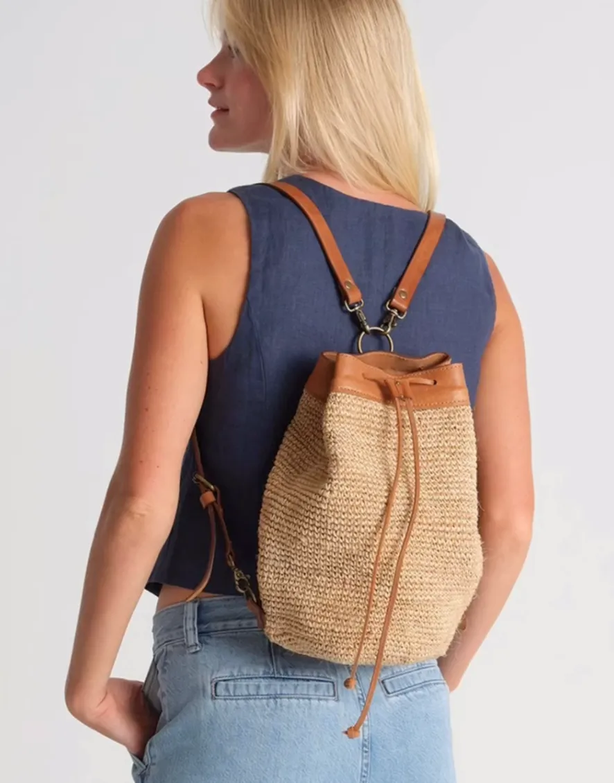 Transito Woven Mini Backpack - Natural