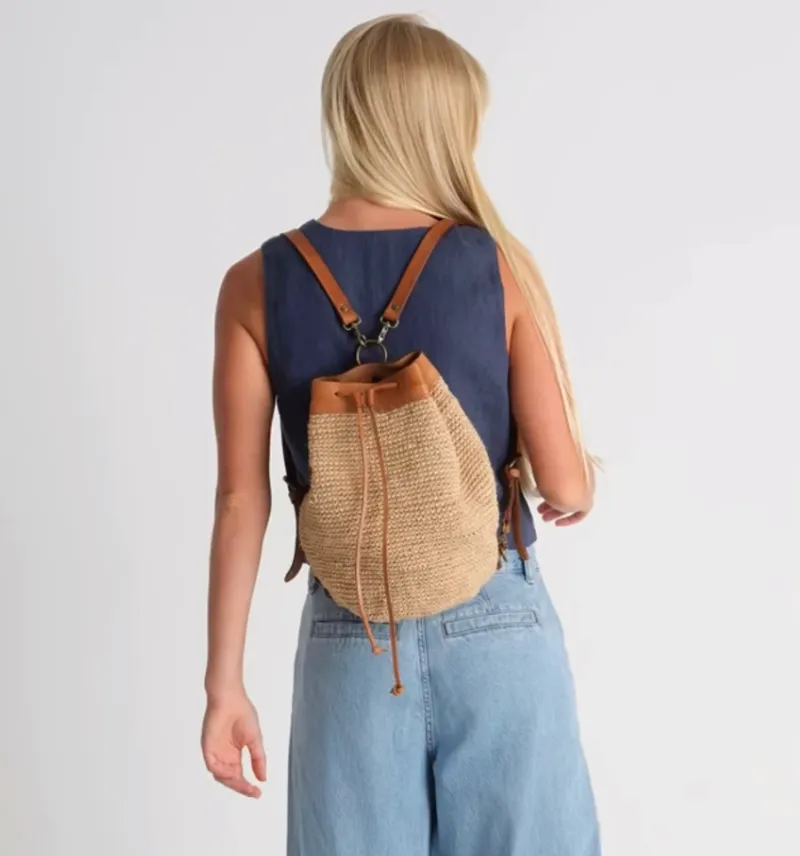 Transito Woven Mini Backpack - Natural