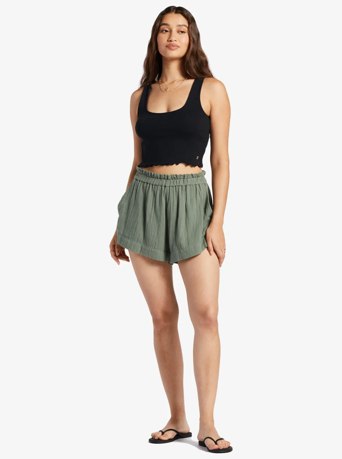 What A Vibe Beach Shorts - Agave Green